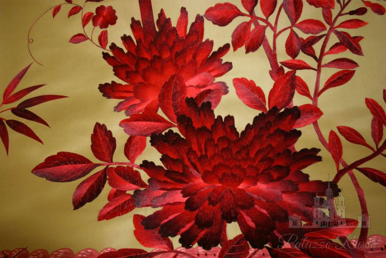Обои ручной работы, для стен, шелк с вышивкой на бумажной основе, Embroidered Paradiso In, Fromental