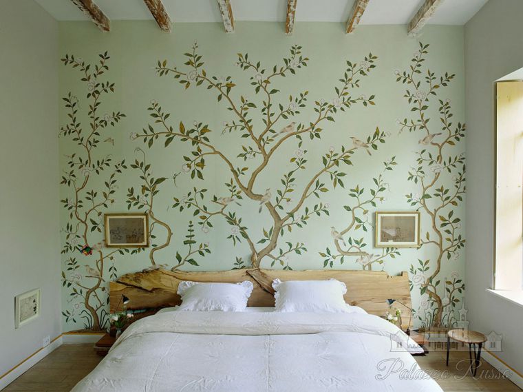 Обои ручной работы, бумага, GUSTAVIAN GARDEN, De Gournay