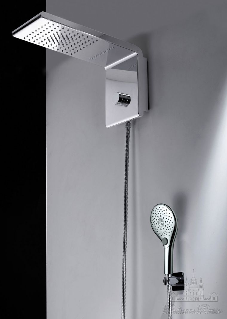 Смеситель/ душевая система, сталь, настенный верхний душ Syncro - Rain Renovation из стали, 2 режима струи ;, I00594, Bossini