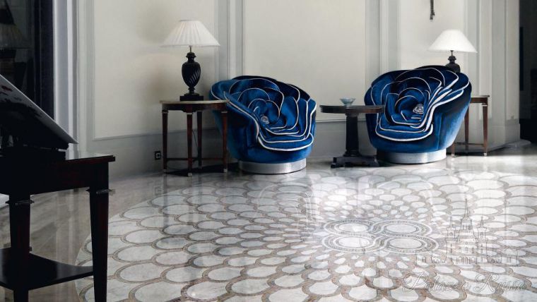 Мозаика мрамор Bianco Carrara, Bardiglio, Artistic Mosaic, Glass Platinum, для полов и стен, Heliantus GR, Sicis