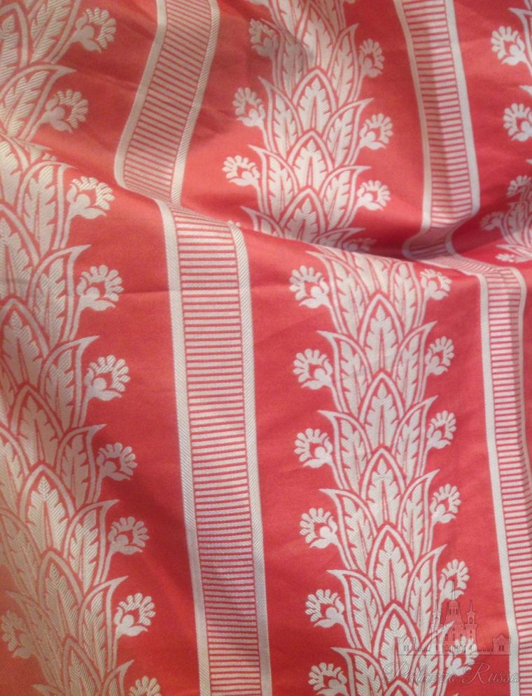 Ткани, 51 % хлопок, 49 % шелк, цвет - Tomato, AMALFI STRIPE/ F0047 - 15, Watts