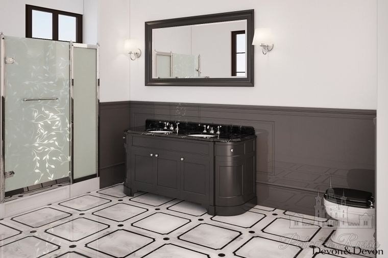 Мебель под раковину со столешницей, Double Season Vanity Unit из черного, EFSEASONDGNE1800, Devon Devon