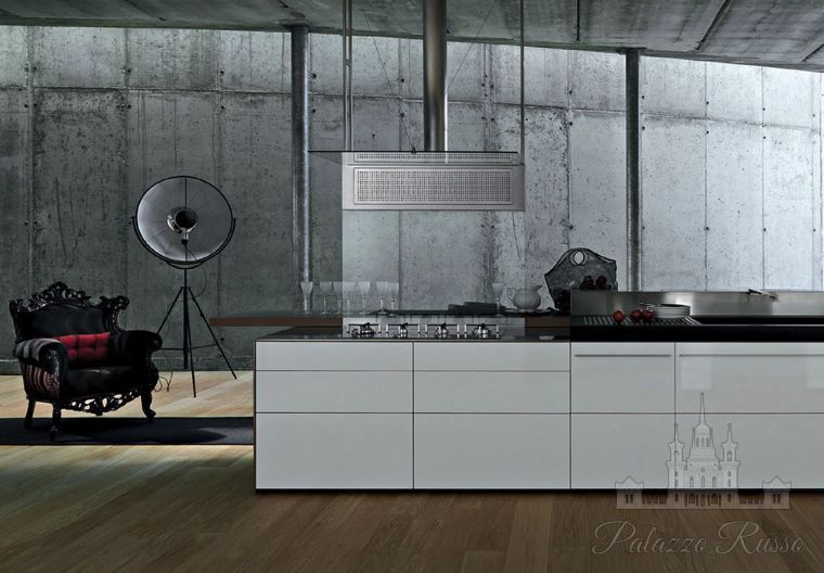 Кухня, многослойный ламинат, Artematica Mutiline Ice, Valcucine