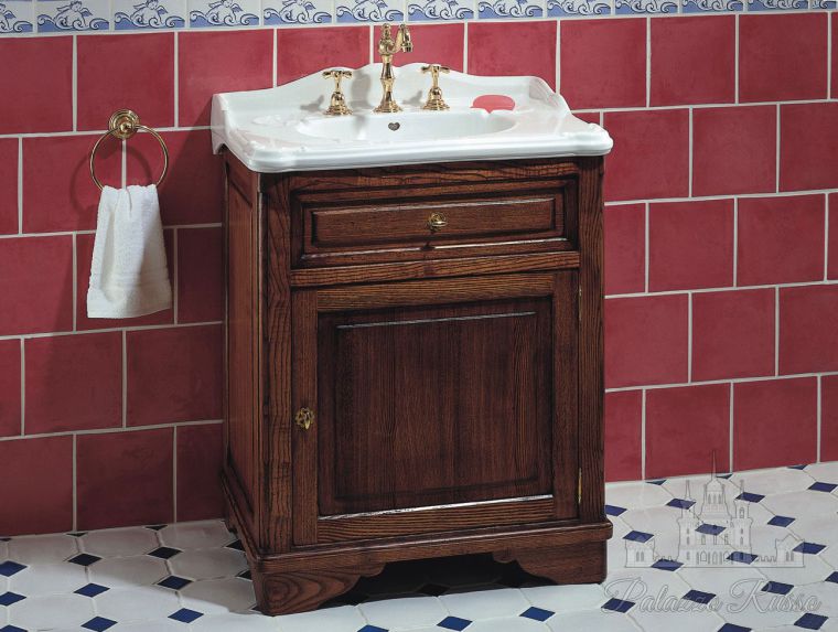 Мебель для ванной, антикварныйкомод Celine - 1 дверца, массив ясеня, 58 05 63, Herbeau