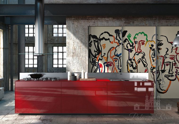 Кухня, стекло, Artematica Vitrum Arte, Valcucine