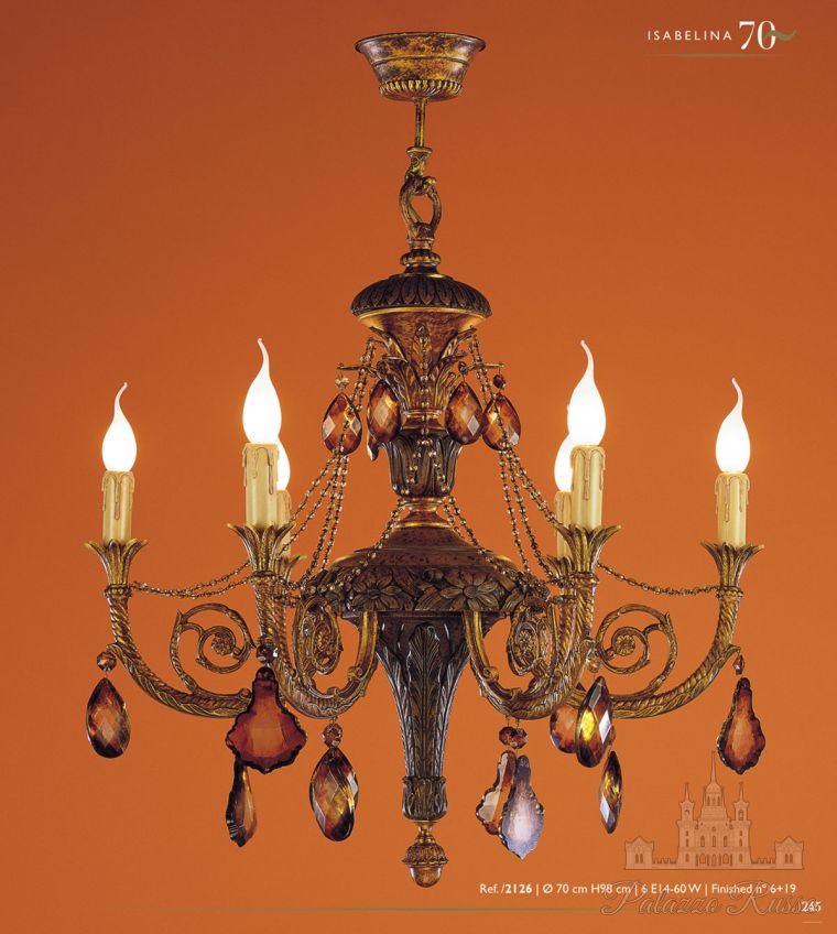 Люстра, отделка - Bronce Cobrizo, Malibu Manchado, 2126, Almerich