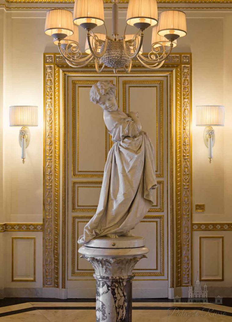 Бра, латунь, фарфор, ткань, классический, 5760/ 1, Le Porcellane