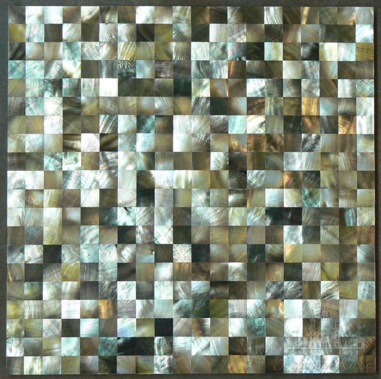 Мозаика для стен и пола, перламутр, Brown Lip/ Square, Studio Vega