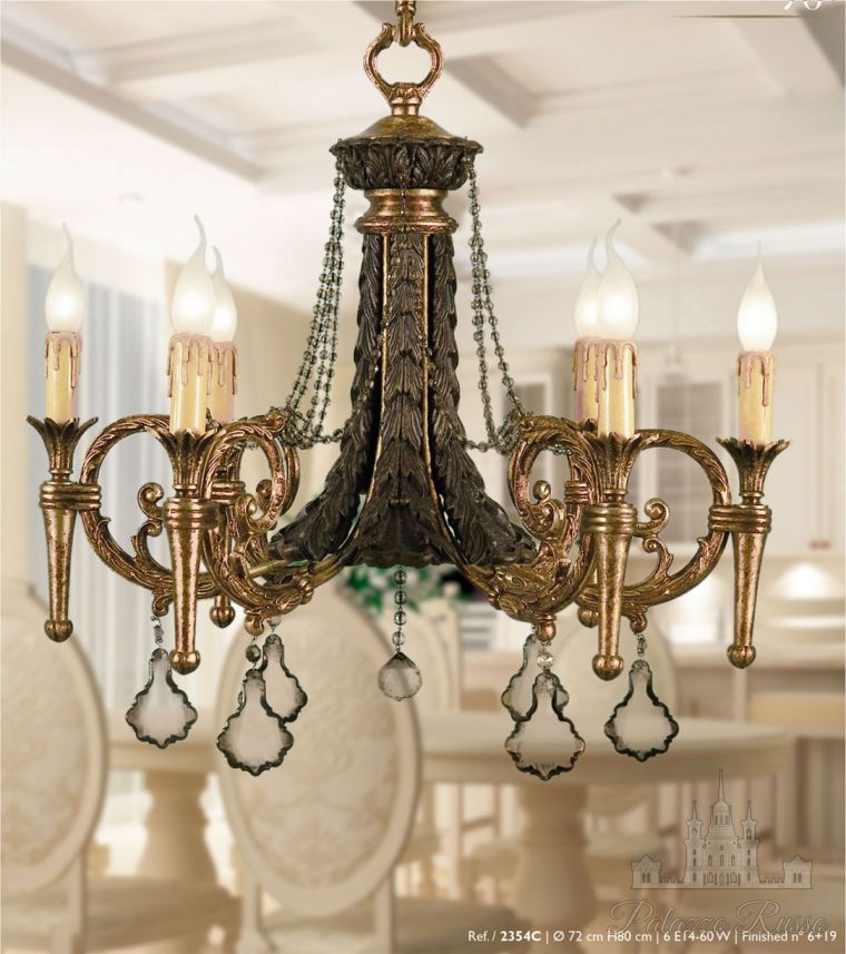 Люстра, отделка - Bronce Cobrizo, Malibu Manchado, 2354C, Almerich