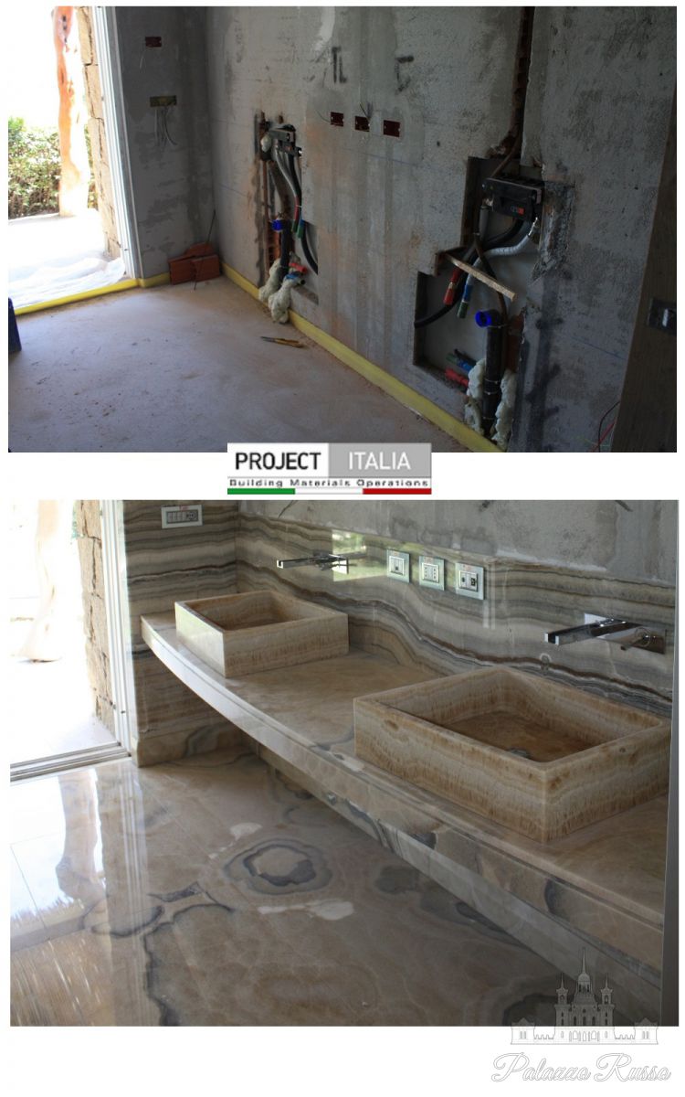 Натуральный камень, для полов и стен, мрамор, Bathroom 2, Project - Italia