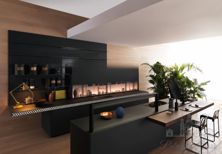 V - Motion – новая система Valcucine C датчиками движения. плавным движением, Genius Loci In Matt Slate,