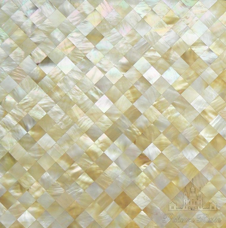 Мозаика для стен и пола, перламутр, Gold Lip/ Square Diagonal, Studio Vega