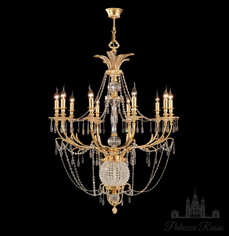 Люстра, отделка - Oro Sevilla, кристаллы Swarovski, 2372, Almerich