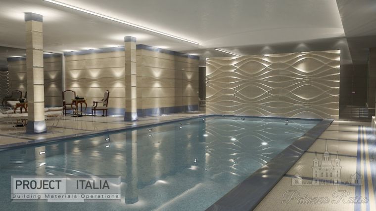 Натуральный камень, для полов и стен, мрамор, Swimming Pool 9, Project - Italia