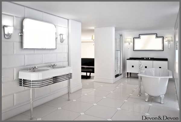 Зеркало для ванной комнаты, Vogue 1, глянцевое черное покрытие, DEVOGUE1 3, Devon Devon
