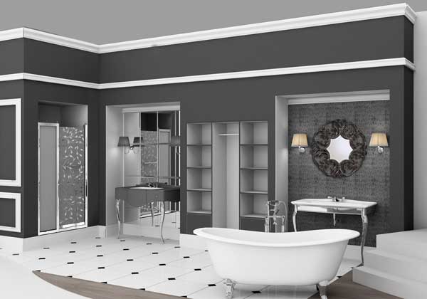 Зеркало для ванной комнаты, Black Amelie, 2SRBLAMELIE 3, Devon Devon