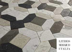 Натуральный камень, для полов и стен, мрамор Bc - Pb - Cl - Gf - Nero, Acquaforte от Lithos Mosaico Italia, Casale Piccolo,