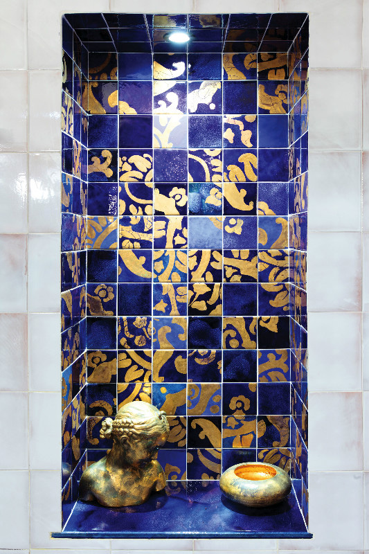 Керамическая плитка, для стен, Frammenti Oro Blu, Franco Pecchioli