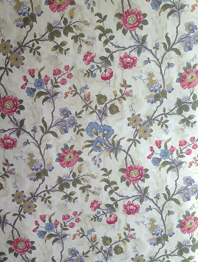 Обои ручной работы, для стен, бумага, цветочный узор. цвет - Old World Ivory, TUILERIES EARL/ W0114 - 01, Watts