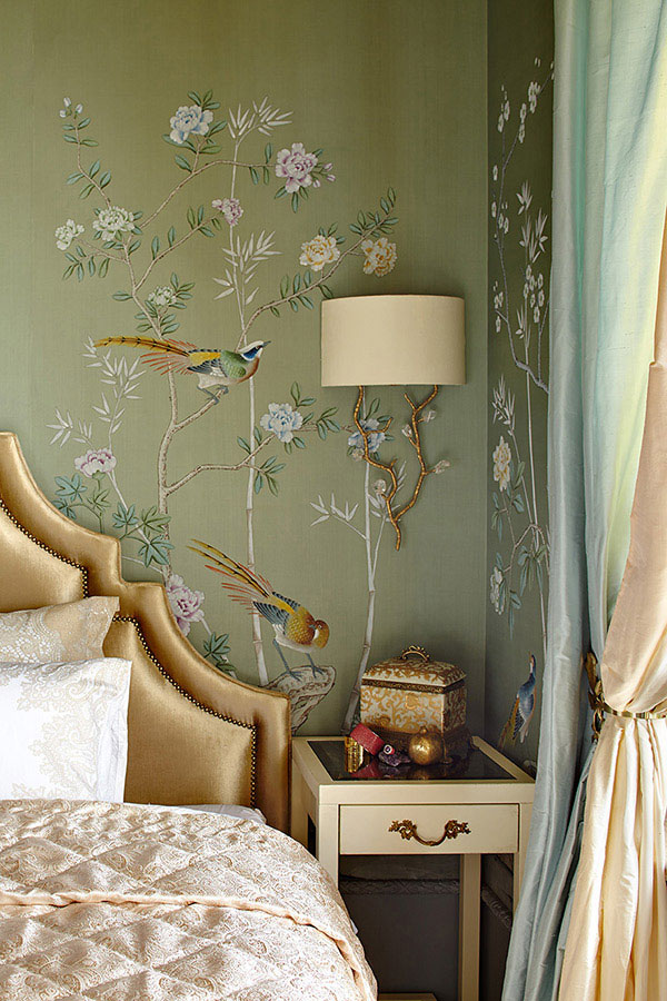 Обои ручной работы, шелк, PORTOBELLO/ 2523, De Gournay