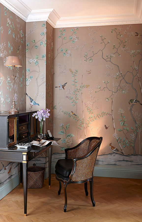 Обои ручной работы, шелк, PORTOBELLO/ 2573, De Gournay