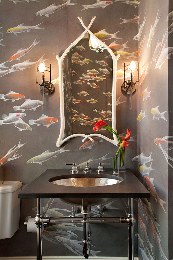 Обои ручной работы, шелк, FISHES/ 2090, De Gournay