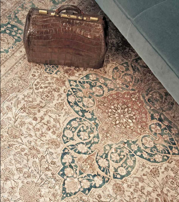Ковры, шелк, ручное узелковое плетение. дизайн - Central Persia, Kashan Mohtashem, Sahrai