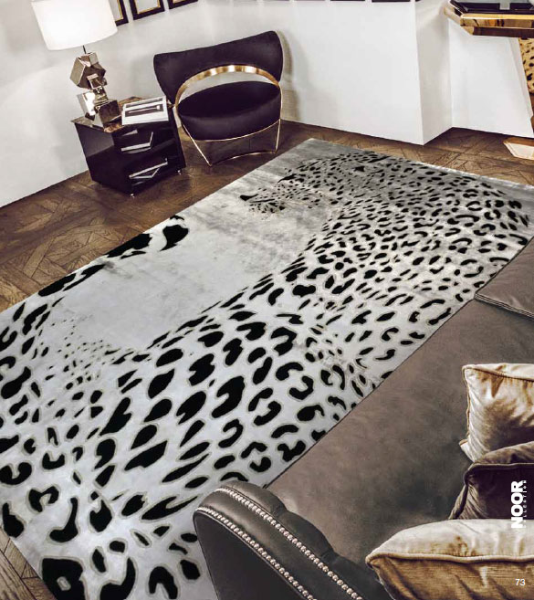 Ковры, шерсть и шелк в рельефе, ручное узелковое плетение, Leopard, Sahrai