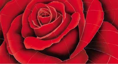 Декоративное панно, для бассейнов, керамическая мозаика, Red Rose, Craig Bragdy