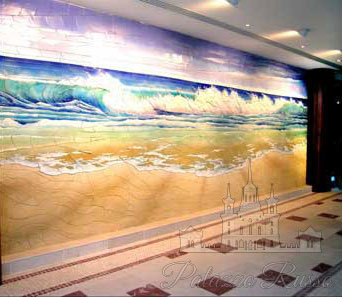 Декоративное панно, для бассейнов, керамическая мозаика, Three Murals – Poolside, Craig Bragdy