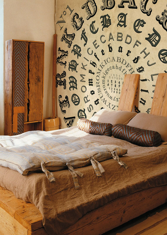 Панно дизайнерское, винил, дизайнер - Raw, Alphabetical Swirl WDAS1101, Wall And Deco