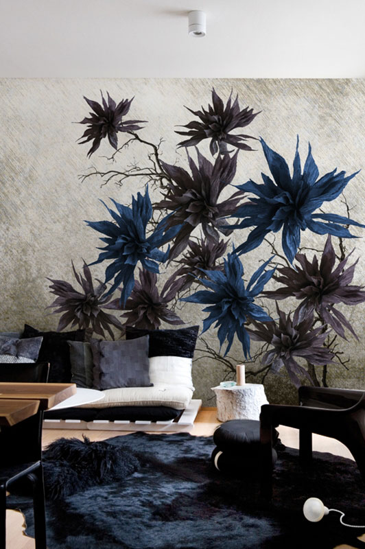 Панно дизайнерское, винил, дизайнеры - Christian Benini, Andrea Merendi, Silver Blossom WDSB1403, Wall And Deco