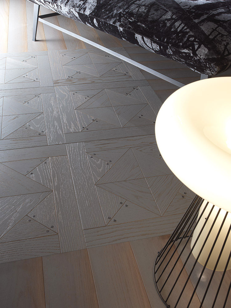 Модульный паркет, дуб, Stud Tiles - Grey, Berti