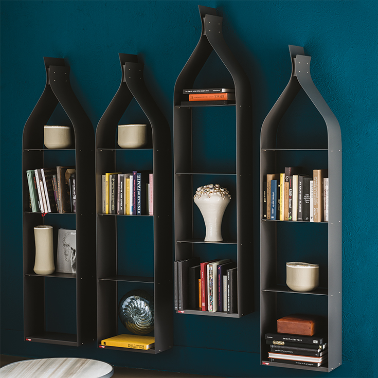 Гостиные, книжная полка, металл, SWING, Cattelan Italia